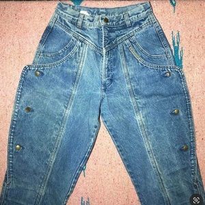 Vintage Rockies Jeans Highwaist Chaps 25” waist